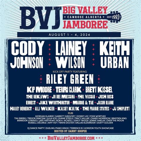 participation lineup for 2024 big valley jamboree|big valley jamboree 2024 lineup.